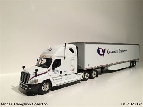 diecast replica of covenant transport freightliner cascadia with dryvan dcp 32862 a photo on