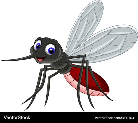 Cute Mosquito Cartoon Royalty Free Vector Image