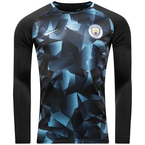 Manchester City Training Shirt Dry Squad Crew Blackfield Blue