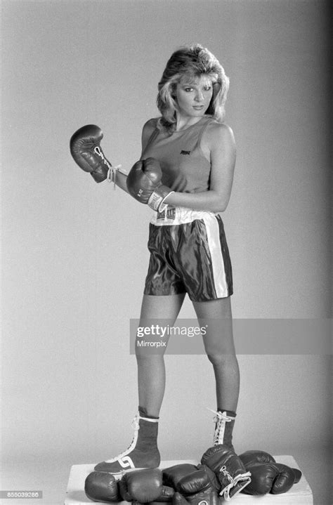A Model Showcasing Boxing Gloves 7th October 1987 Nyhetsfoto Getty