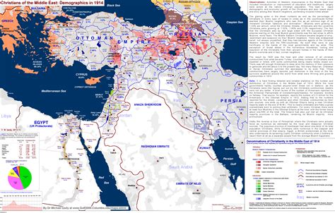Christians Of The Middle East Demographics In 1914 Map Historical Maps World Geography
