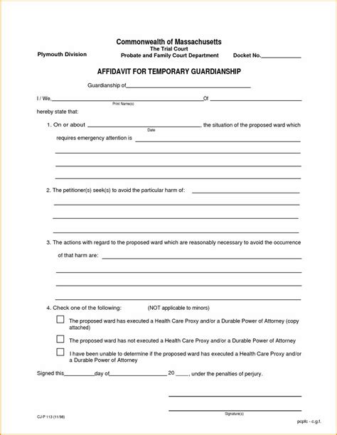 Free Printable Guardianship Forms California Printable Forms Free Online