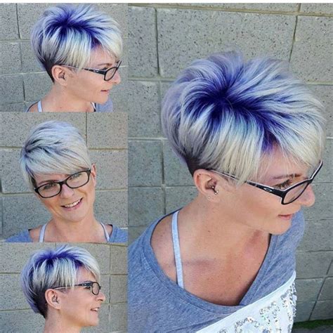 We did not find results for: Short, messy looking, pixie hairstyle with blue highlights ...