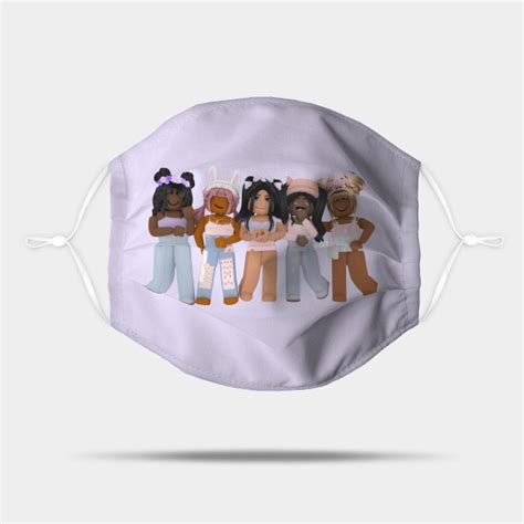 Roblox Girls Pink And Lavender Roblox Mask Teepublic