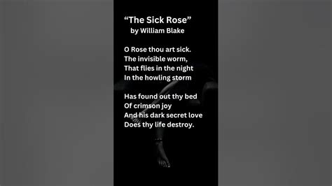 The Sick Rose By William Blake Poem Analysis Youtube