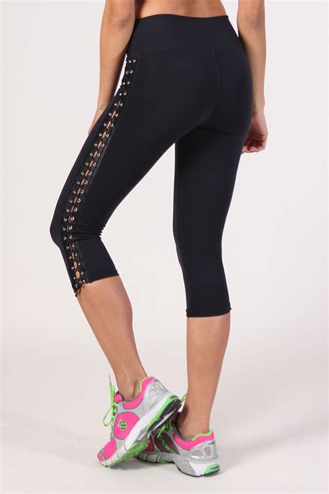Equilibrium Activewear C352 Capri Pant Women Exercise Clothes Fitness