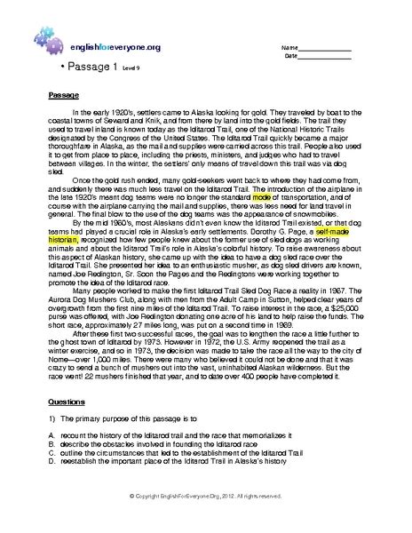 It includes several tasks on reading comprehension, vocabulary, grammar and wri. English Comprehension Worksheets Grade 9 / Easy and Beginner Reading Comprehension Passages and ...