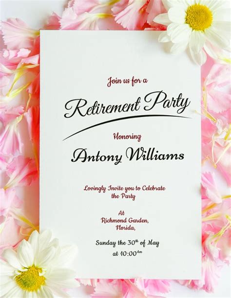 Free Printable Retirement Party Invitations Printable World Holiday