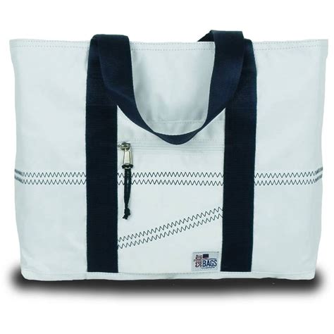 Sailor Bags White Blue M Tote With Blue Straps Walmart Com