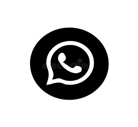 Whatsapp Logo Icon Black White And Green Color Editor