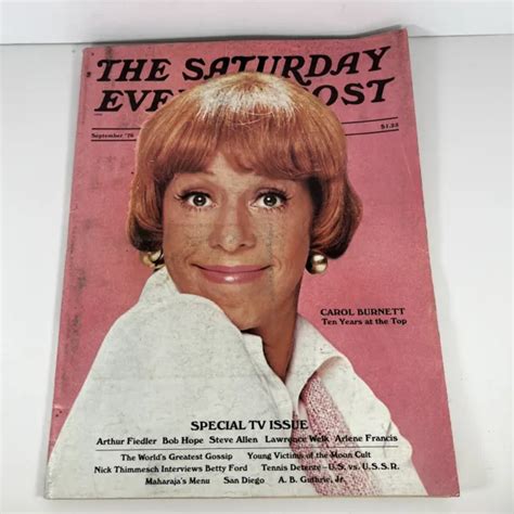 The Saturday Evening Post Magazine 1976 Carol Burnett ~ Ten Years At