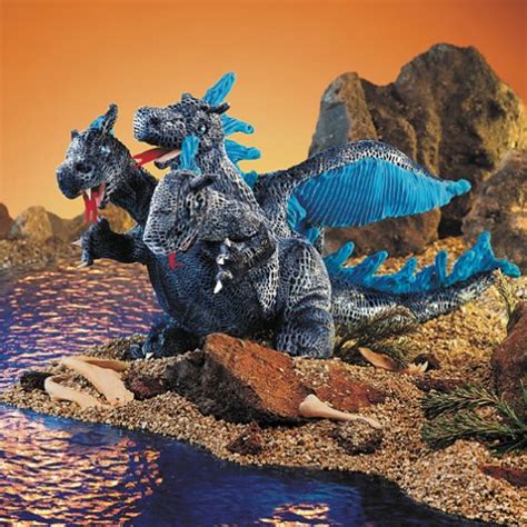 Blue Three Headed Dragon Toy Sense