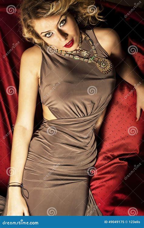 Elegance Woman Stock Image Image Of Dress Jewellery 49049175