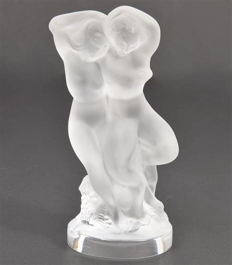 Sold Price Lalique Le Faune Frosted Crystal Nude Figurine April