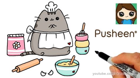 How To Draw Pusheen Cat On A Cloud Easy Learn