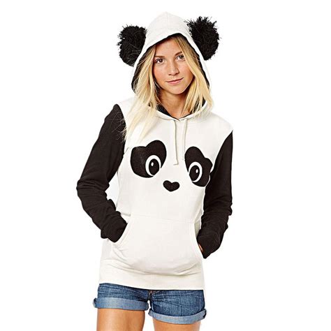 Panda Bear Hoodie With Ears Street Stylers
