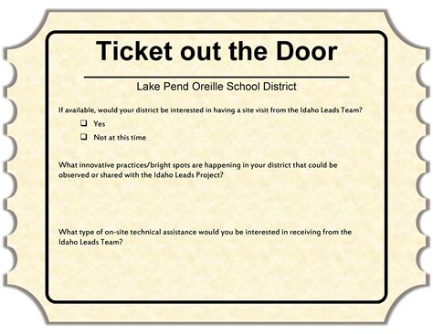 24 Printable Exit Ticket Templates Word And Pdf Templatelab