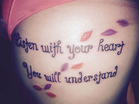 Knowing it can help to know if chest pain is something to worry about or not. #rib #tattoo #disney #pochahontas listen to your heart and you will under stand | Tattoo quotes ...
