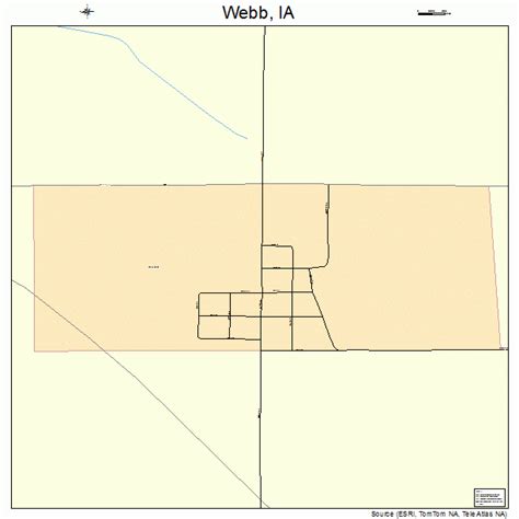Webb Iowa Street Map 1983010