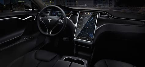 Tesla Interior Driver Panel Luxury Limousine Service