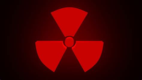 Radioactivity Symbol Rotating With Circular Pattern In The Background