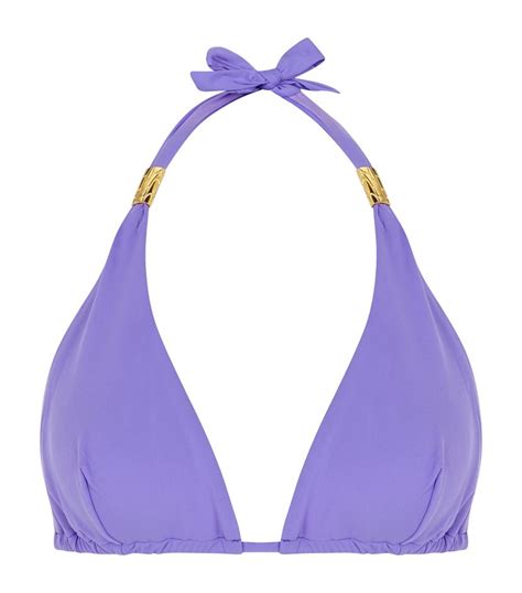 Elizabeth Hurley Beach Grace Halter Bikini Top In Purple Lyst