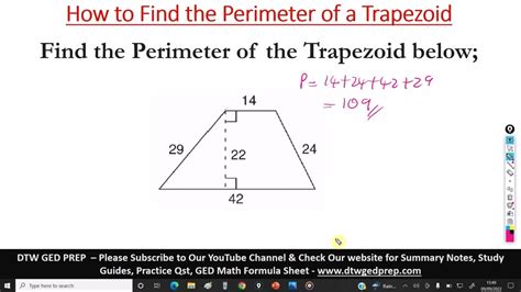 How To Find The Perimeter Of A Trapezoid Youtube