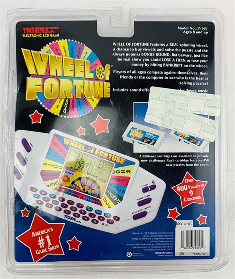 Wheel Of Fortune Handheld Electronic Game 1996 Tiger Electronics