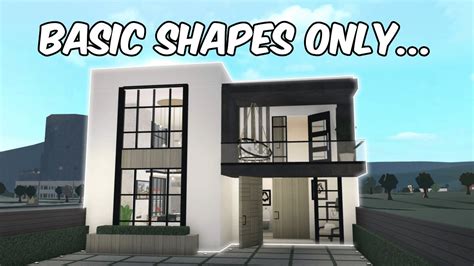 Building A Bloxburg House Using Only Basic Shapes Youtube