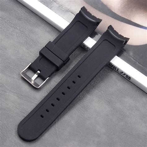 G24 24mm Curved End Silicone Rubber Watch Band Strap Men And Etsy