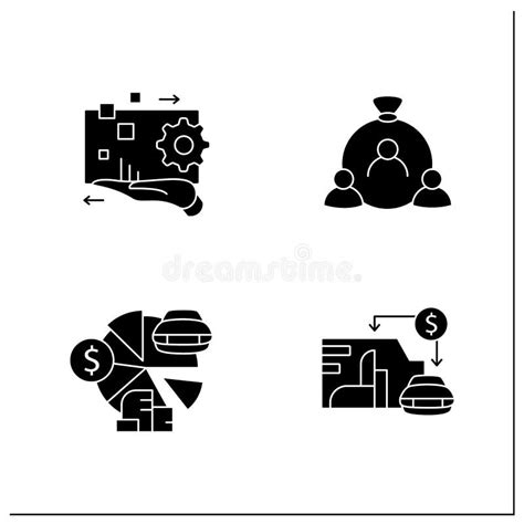 Asset Management Glyph Icons Set Stock Vector Illustration Of Count