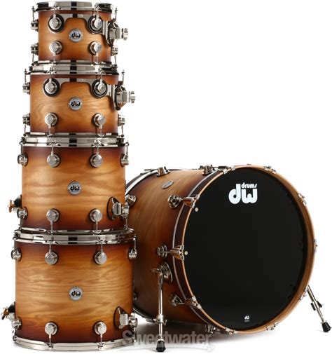 Dw Collectors Series Pure Oak Shell Pack 5 Pc Satin Natural To