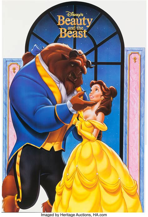 Beauty And The Beast Promotional Poster Walt Disney 1991 Lot