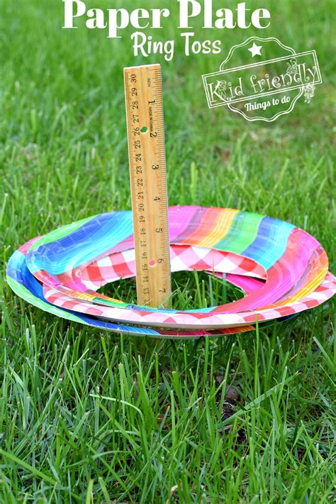 Easy diy ring toss game tutorial. Paper Plate - DIY Ring Toss Game {Easy to Set Up} | Kid ...