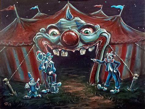 Clown 10 Sold Clown Horror Creepy Circus Clown Paintings