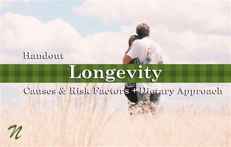 Longevity pdf Handout | Nutritionist Nicole Camba RHN