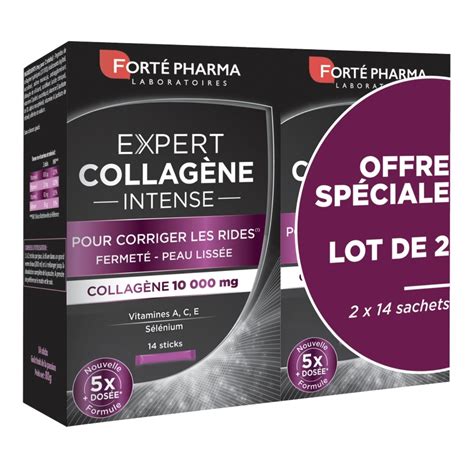Forte Pharma Lot De 2x Expert Collagène Intense 14 Sticks Complément