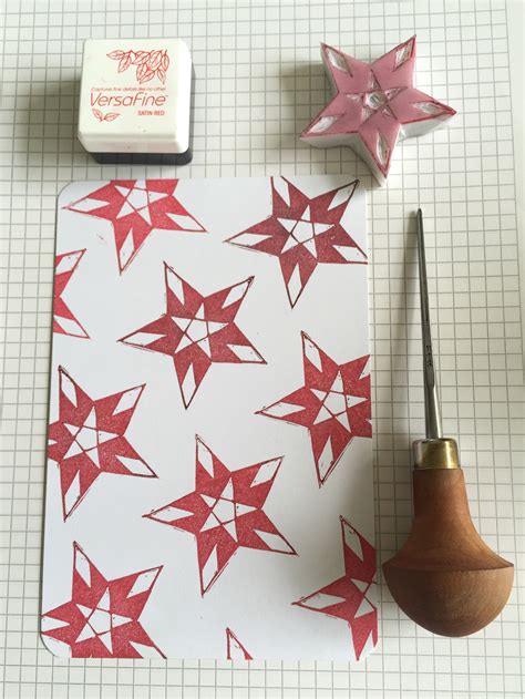 Star Rubber Stamp Set Christmas Star Stamps Xmas Decoration Etsy