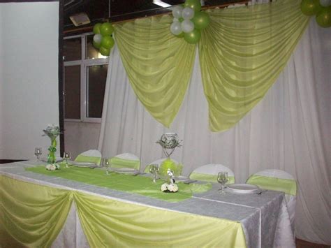 Decoraciones Con Globos Y Telas Head Table Wedding Wedding Stage