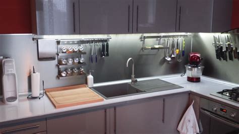 Cuisine ytrac, plan de travail stratifié velvet. Eclairage LED plan de travail cuisine - LED's Go
