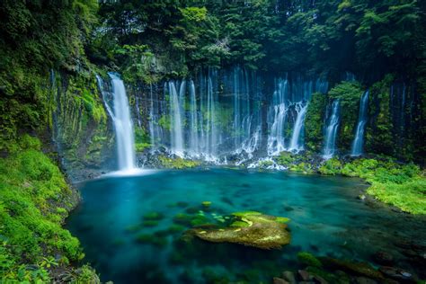 Shiraito Falls Japan Lake Breathtaking Photography Waterfall