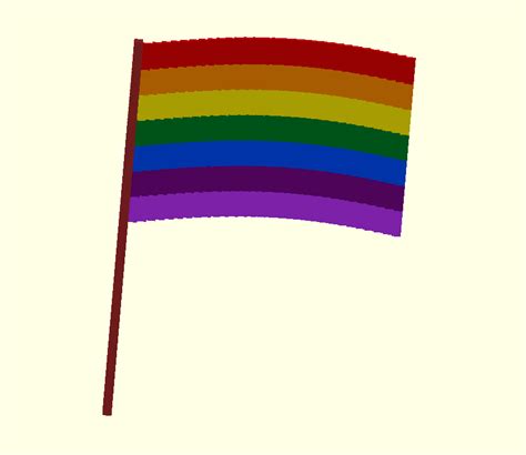 Traditional Gay Pride Flag 1973 Animated Creazilla