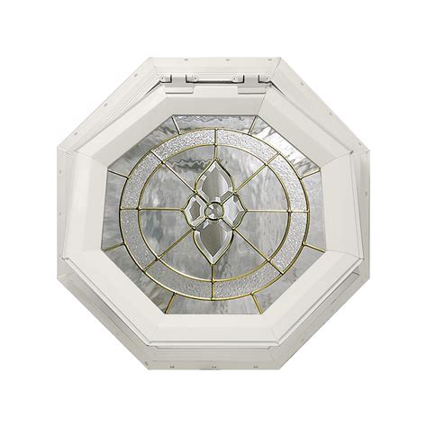 Cape May Decorative Venting Octagon Window With Brass Caming Direct E