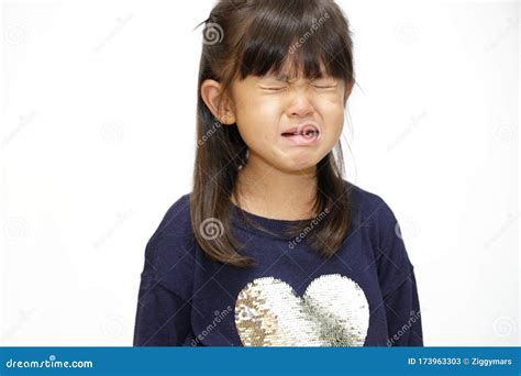 Crying Japanese Baby Girl Royalty Free Stock Photo