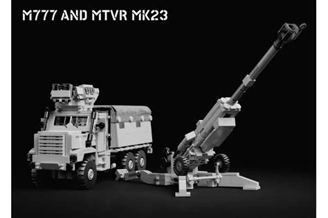 155 мм гаубица и грузовой автомобиль M777 и Mtvr Mk23 военные
