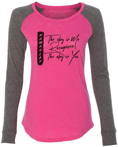 Womens Funny Workout Raglan The Slay In We Patched Namaste Yoga T Walmart Canada