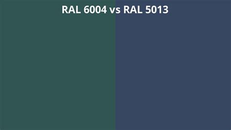 RAL 6004 Vs 5013 RAL Colour Chart UK