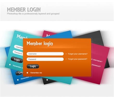 Member Login Forms 30287 Web Graphics Graphics