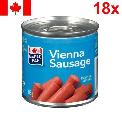Maple Leaf Vienna Sausages Canned Meat From Canada 18 Cans X113g