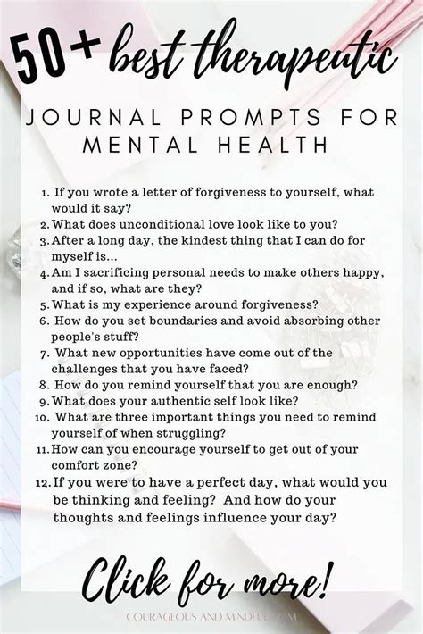 50 Best Therapeutic Journal Writing Prompts For Mental Health Artofit